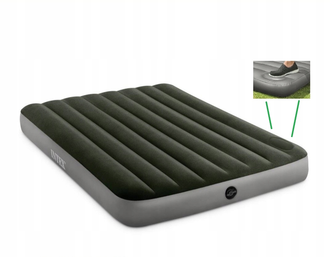 

Materac do spania 137x191x25cm z pompką 64762Intex