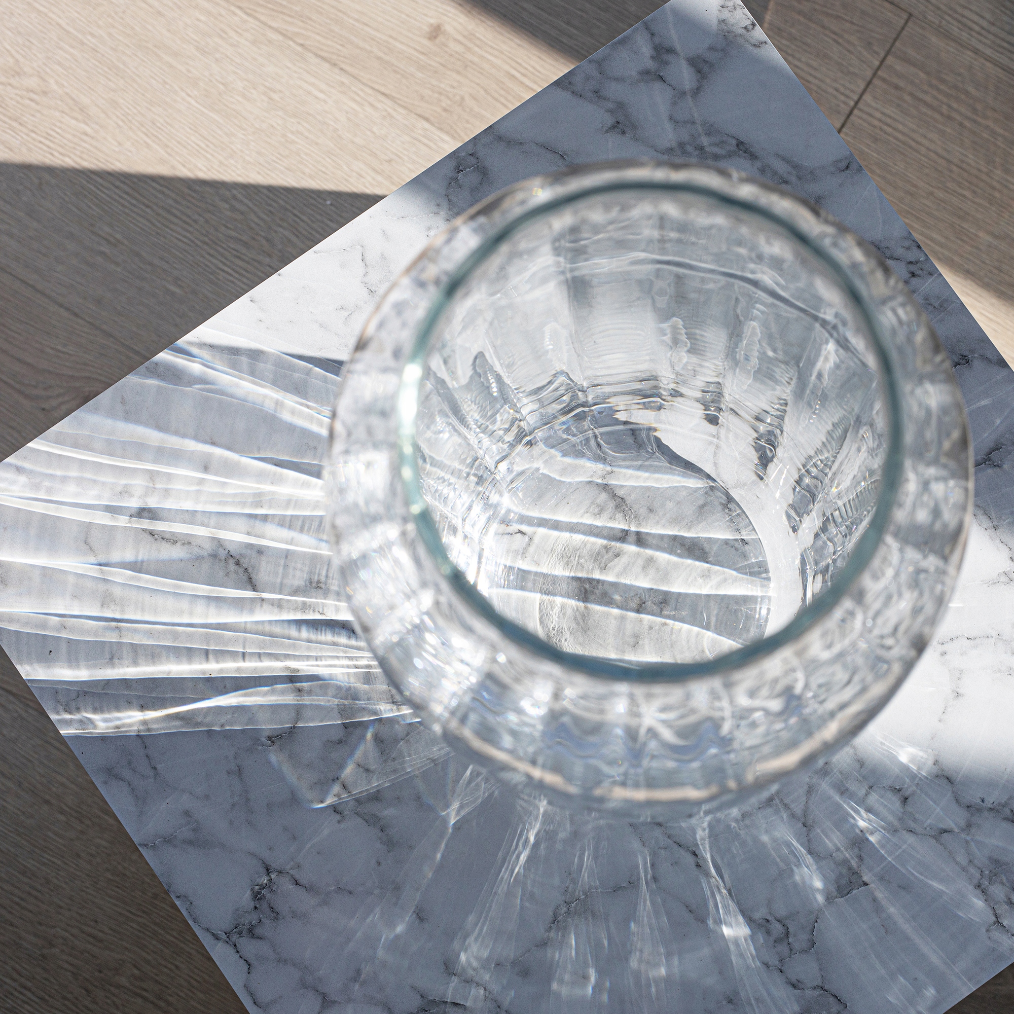 Wazon SZKLANY Flakon Na Kwiaty WYSOKI 50 cm Ręcznie Robiony HAND MADE Średnica 19.5 cm