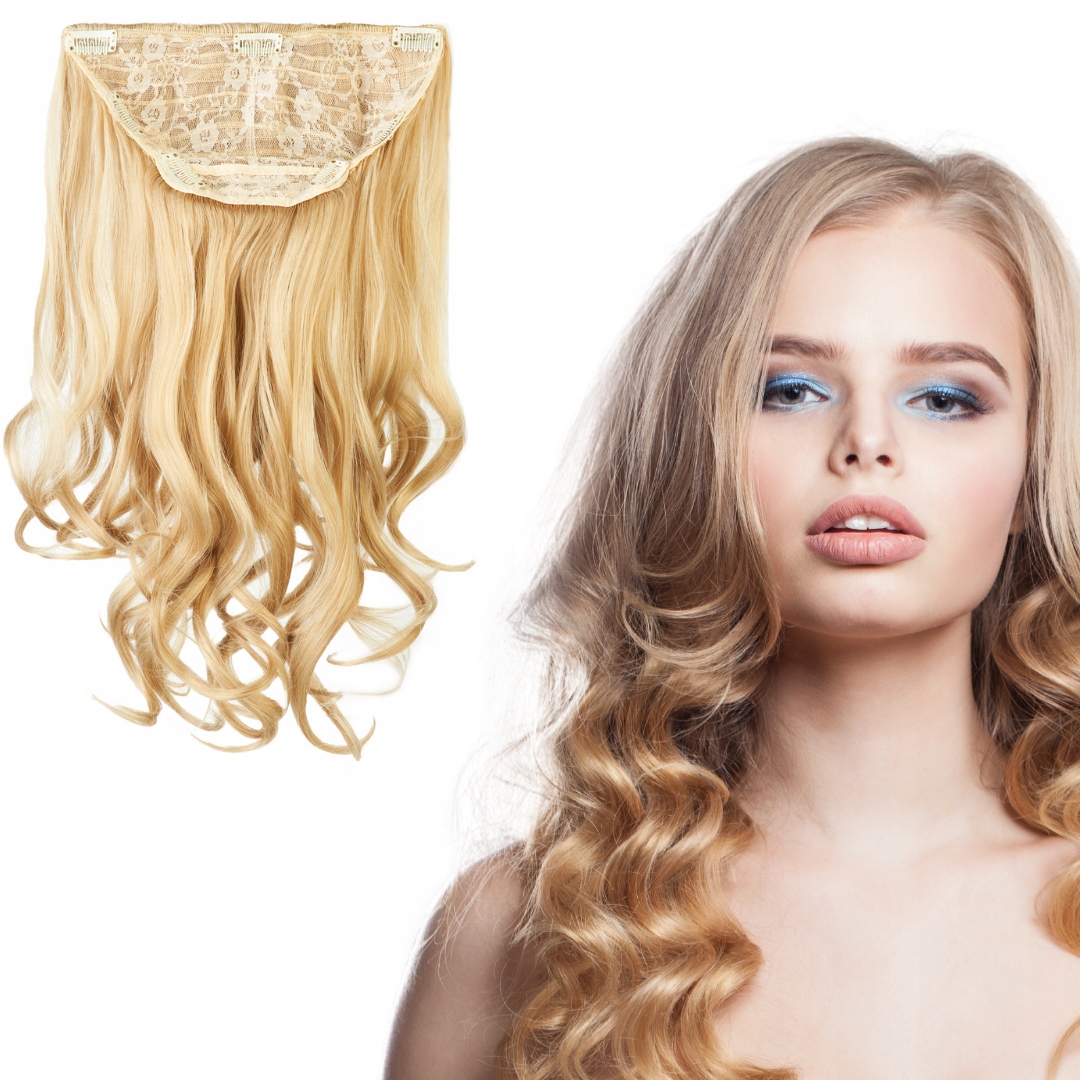 Half Wig poloparuka syntetické kudrnaté vlasy Loki #Gold blond zlatý doplněk