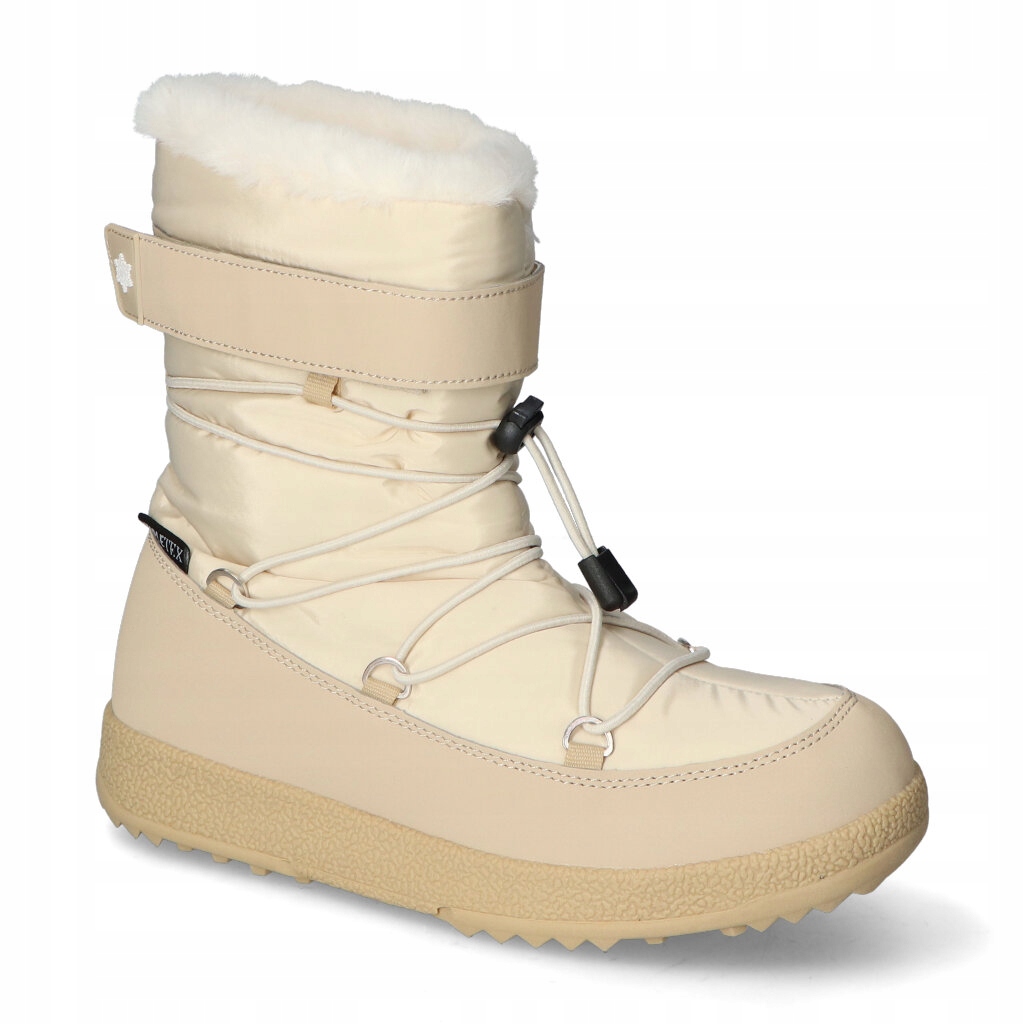 American Club Dámské sněhule Kotníkové Boty zateplené Zimní boty Béžové krémové