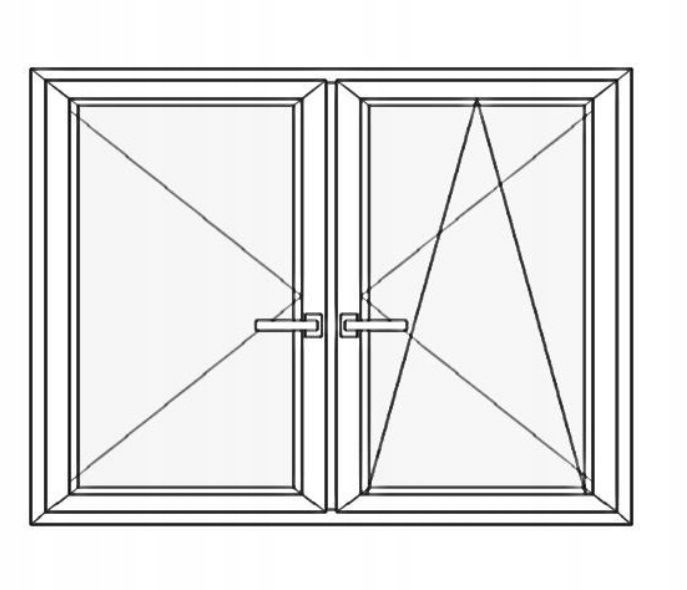 Okno PCV W 6-kom 70mm Białe RU+R 1765x1435 180x150