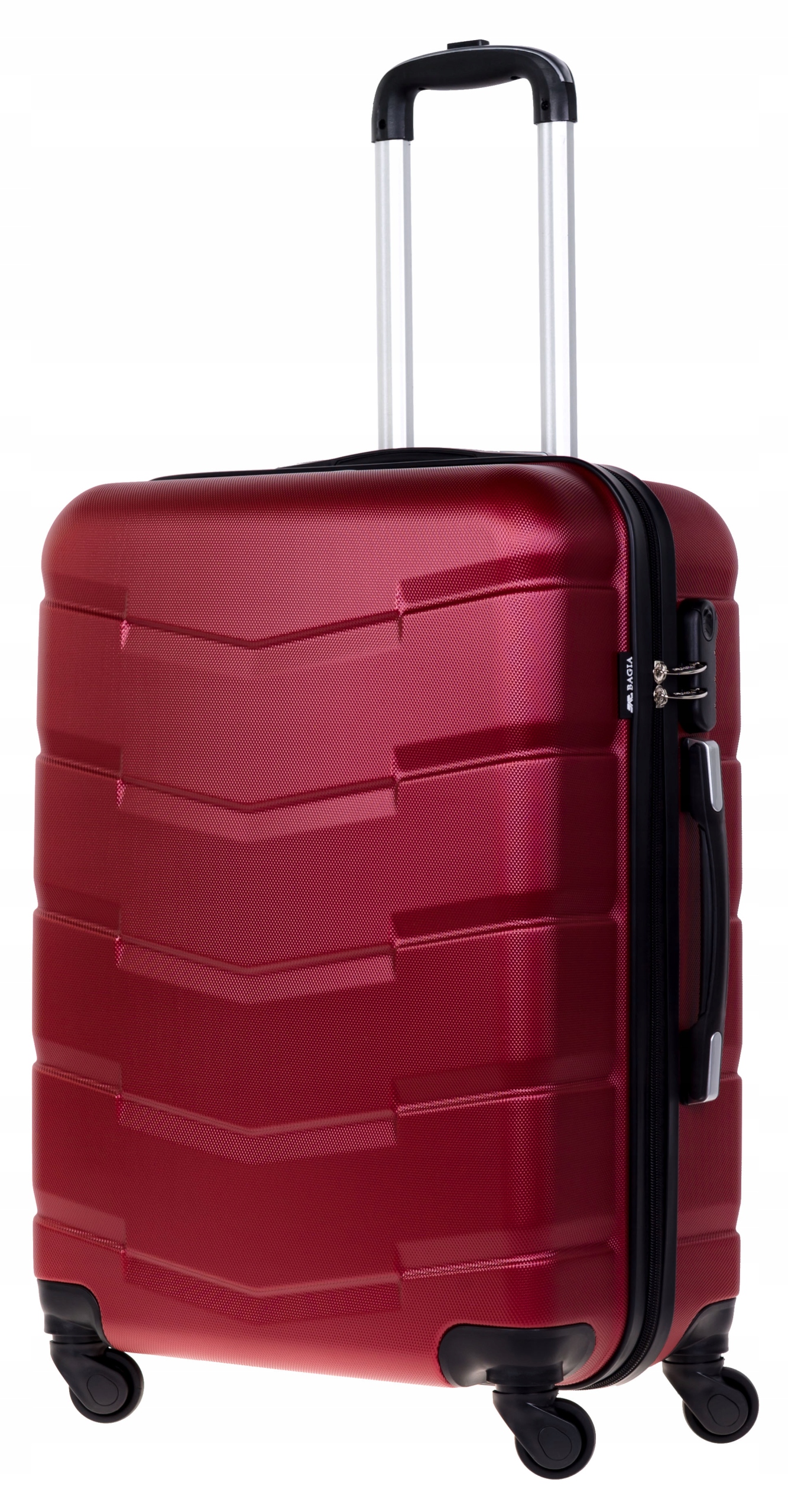 WALIZKA PODRÓŻNA ROZMIAR ŚREDNI M 60L BAGIA WALIZKI ABS BARCELONA Głębokość (krótszy bok) 25 cm