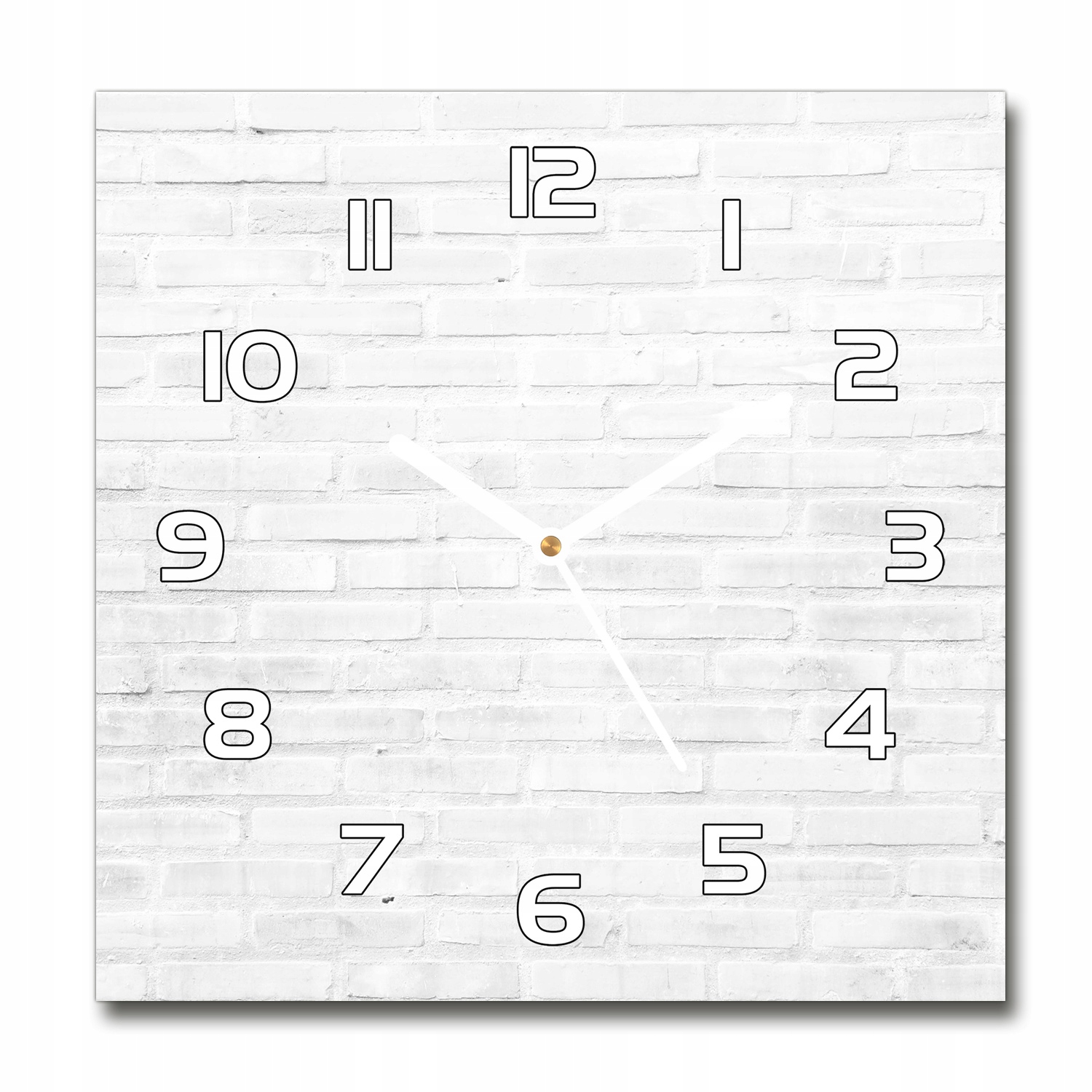 

Zegar szklany kwadratowy Ceglana ściana 30x30 cm