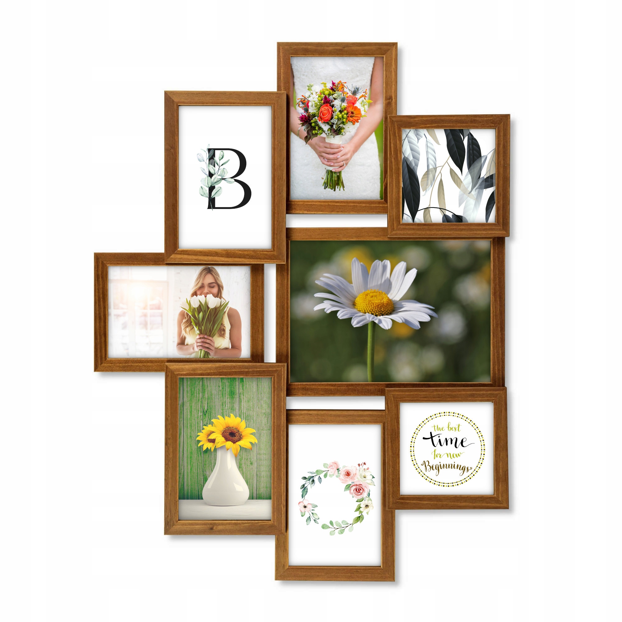 

Multiramka na 8 Zdjęć Ramka Drewniana Brązowa