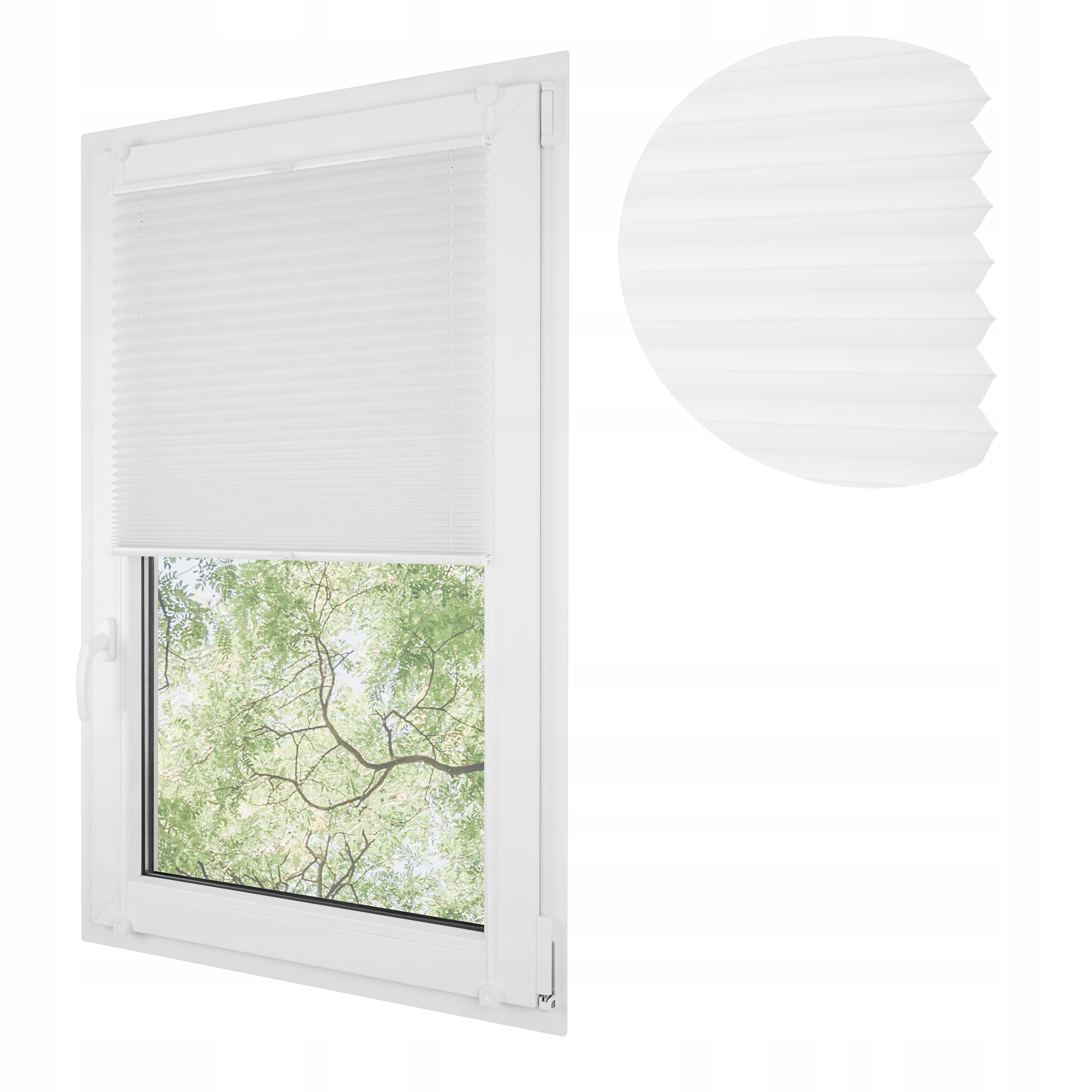 Termoplisy neinvazivní roleta plisé harmonika 74 x 150 cm bílá