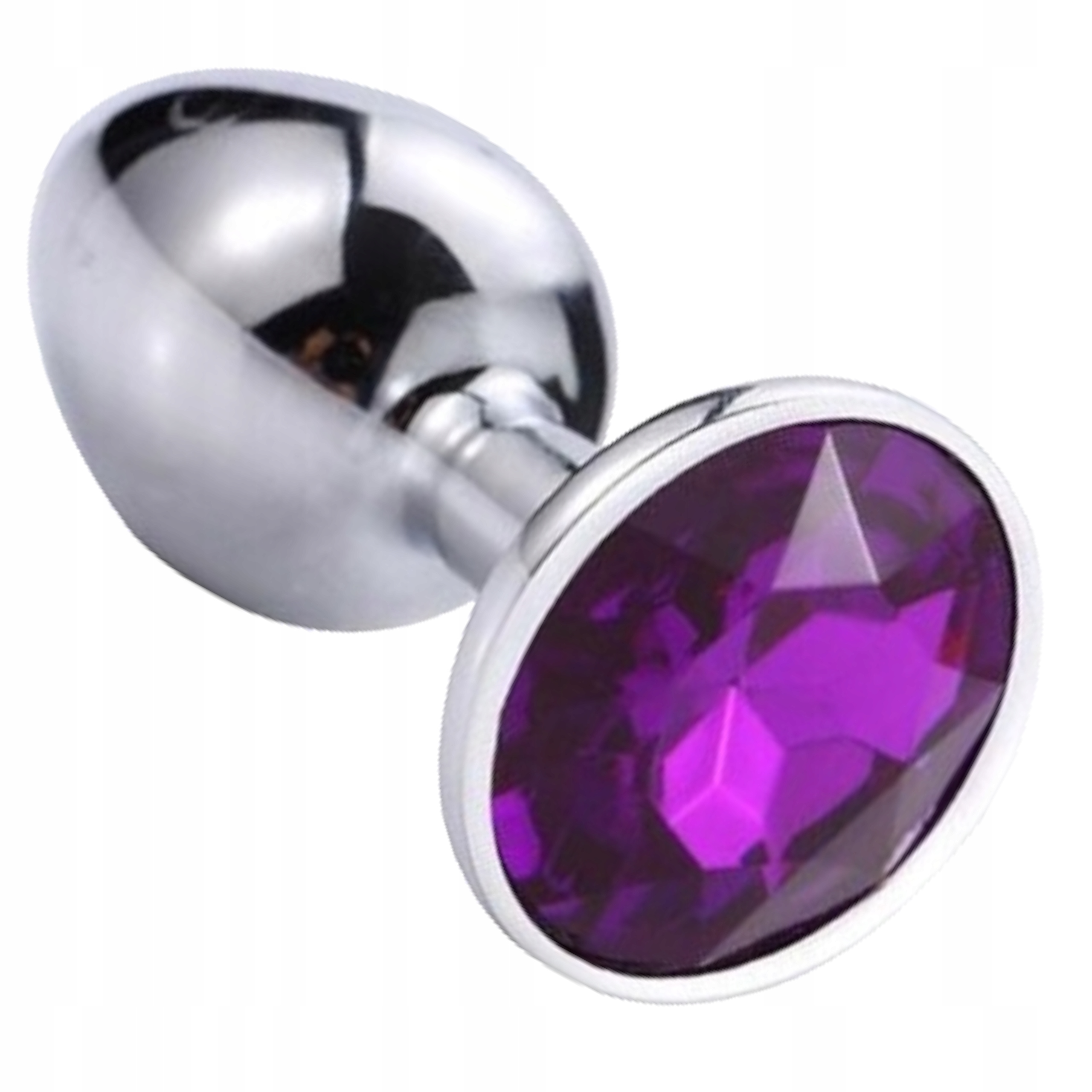 

Stalowy korek analny z kryształem r. M