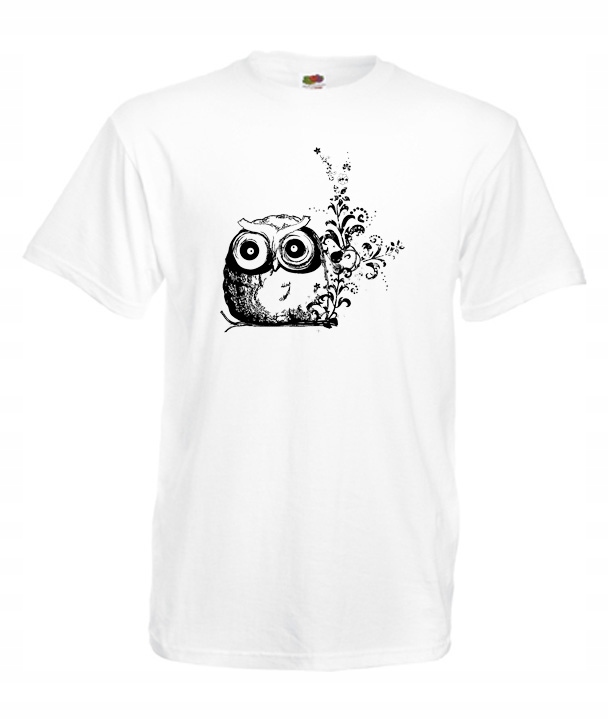 

L Koszulka Męska Sowa Sowy Kolorowa Sówka Owl