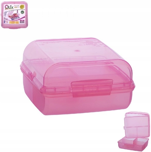 

Pojemnik Śniadaniowy Lunch Box Różowy 4 komory