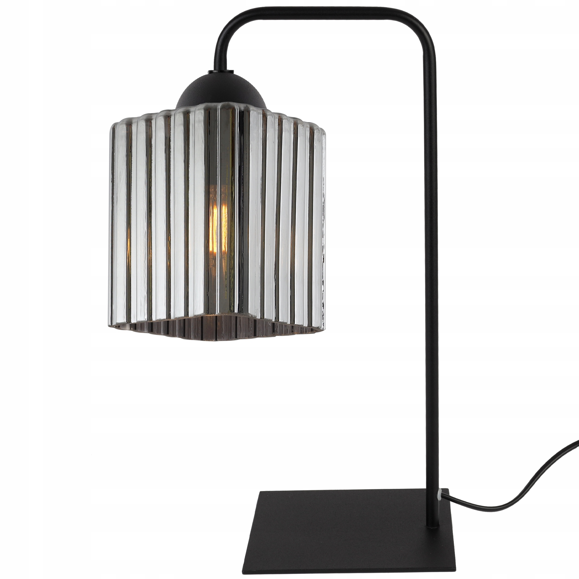 Noční Lampa Stolní Lampa Černá Grafitové Sklo Do Ložnice Obývacího Pokoje E27