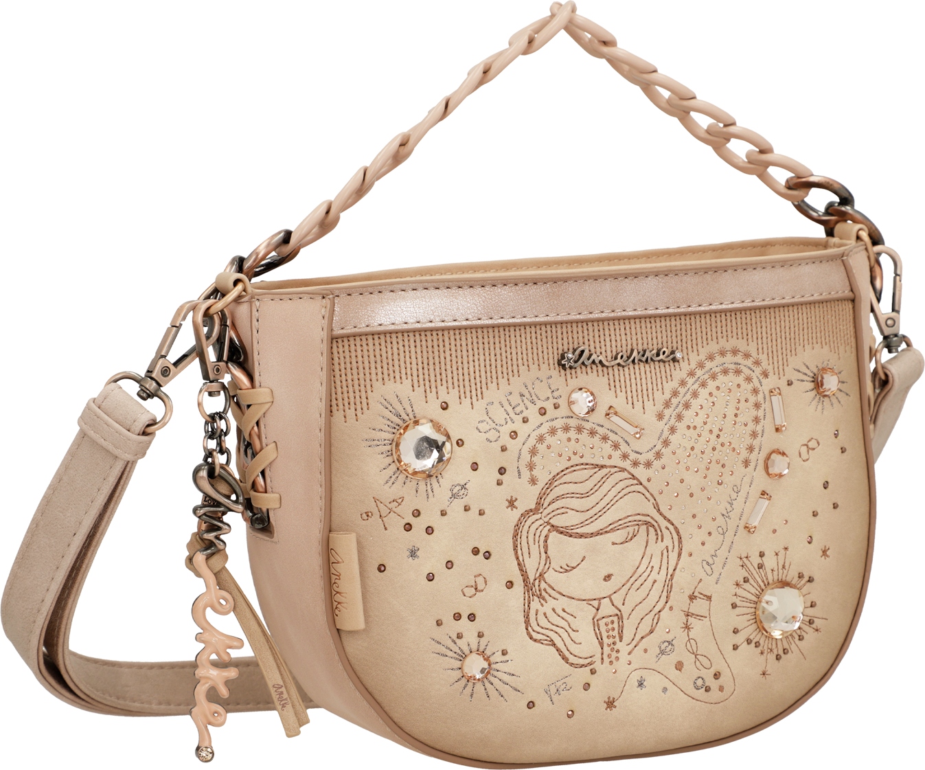 A502 Torebka listonoszka Anekke Hollywood Fashion Studio Kolor beżowy