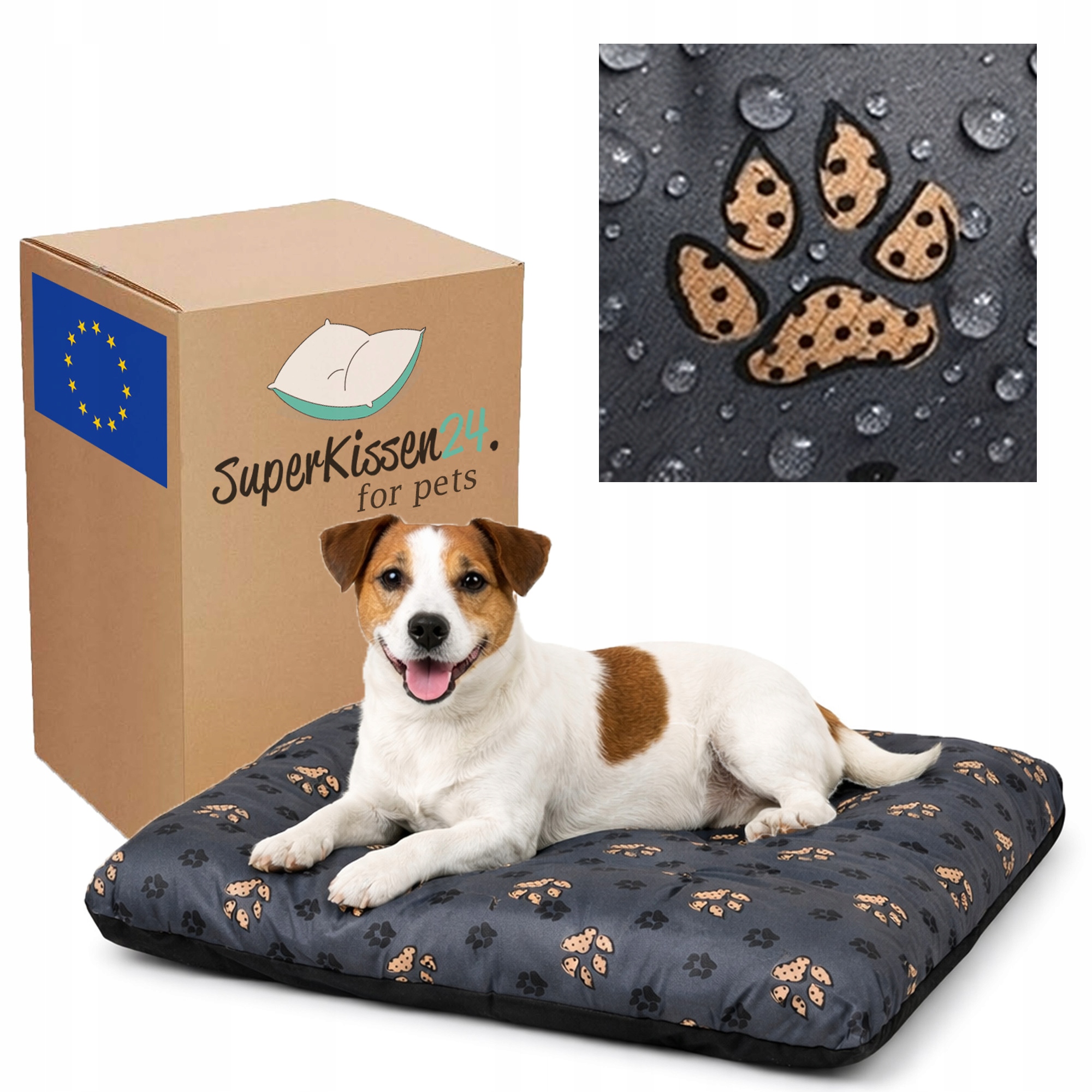 Levně Pelíšek pro psa polštář 70x50 Tlapky