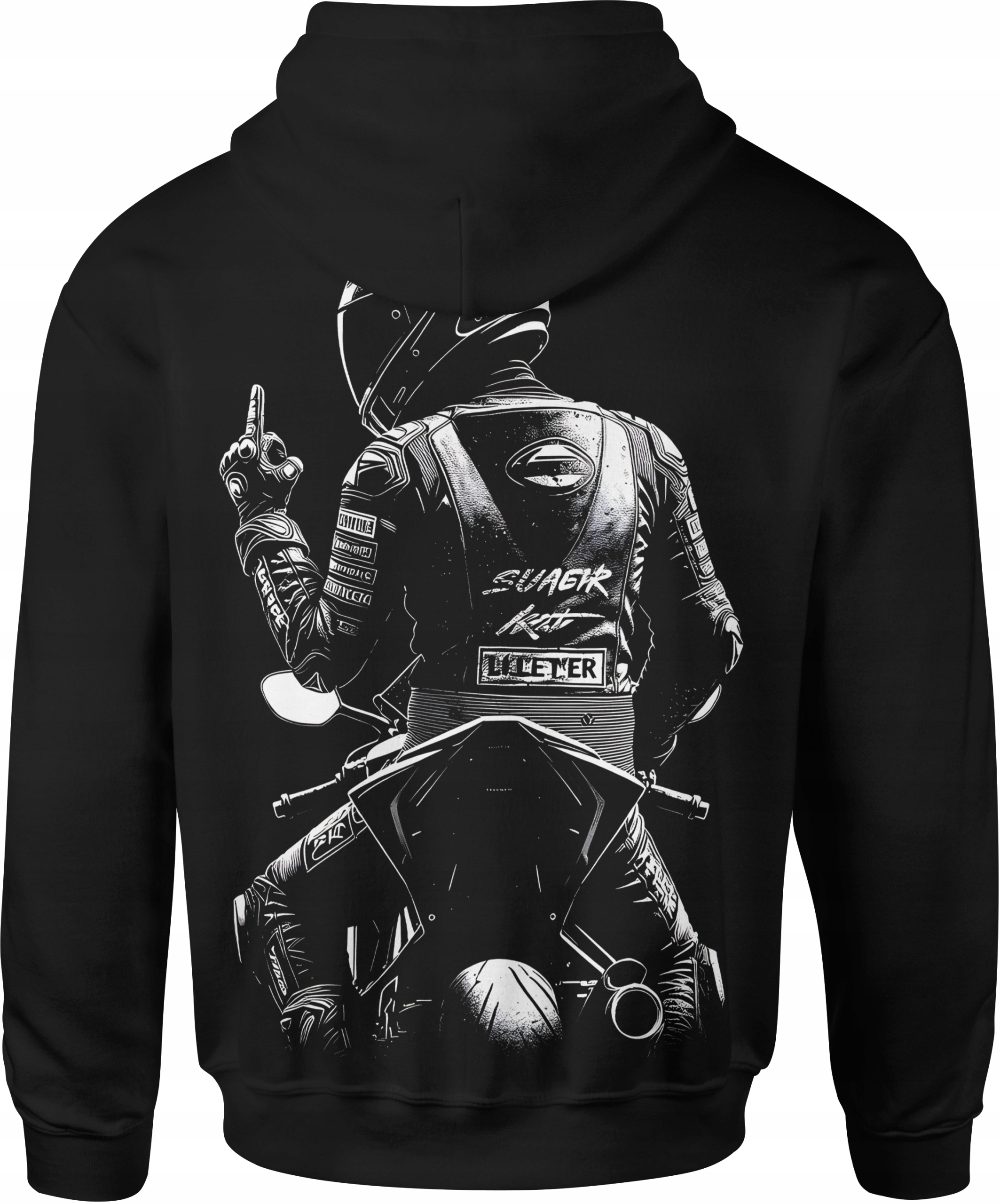 Bluza Motocyklowa Dla Motocyklisty Nadruk Z Tyłu Na Plecach M