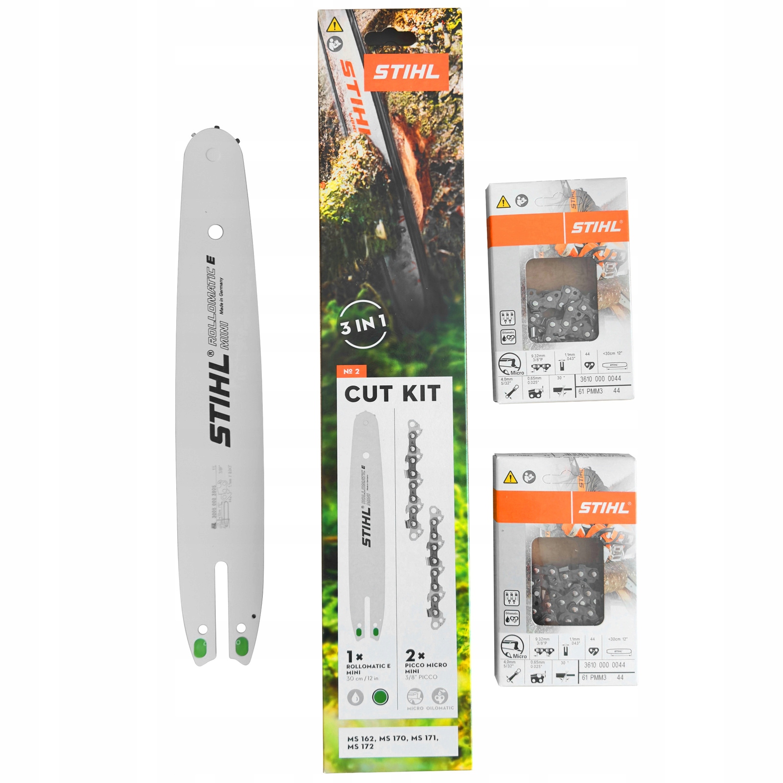 Zestaw Stihl Cut Kit 2 Zestaw Prowadnica I Łańcuchy 30cm 3/8''P 1,1mm