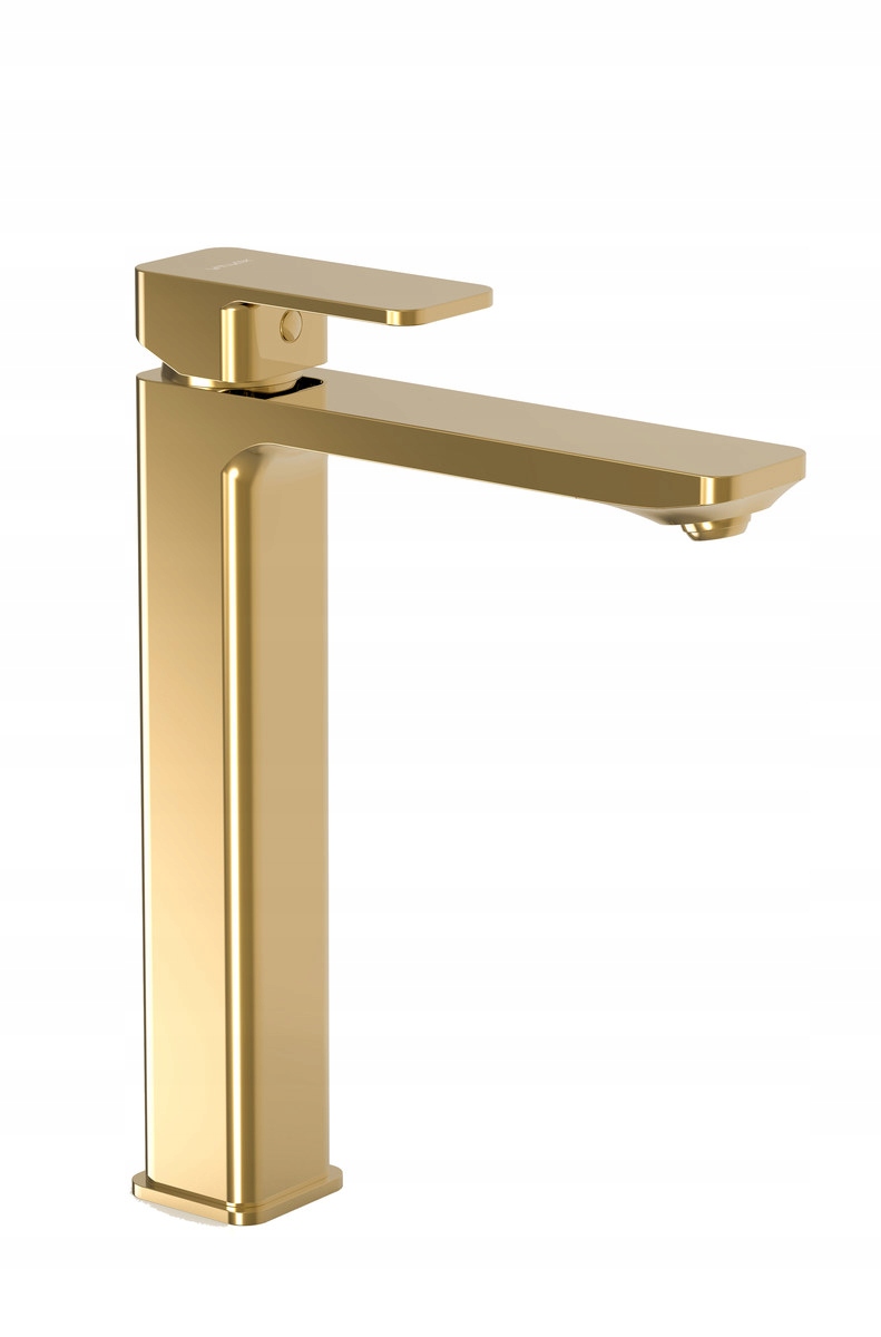 Bateria umywalkowa Loft Gold stojąca, nablatowa, wysoka