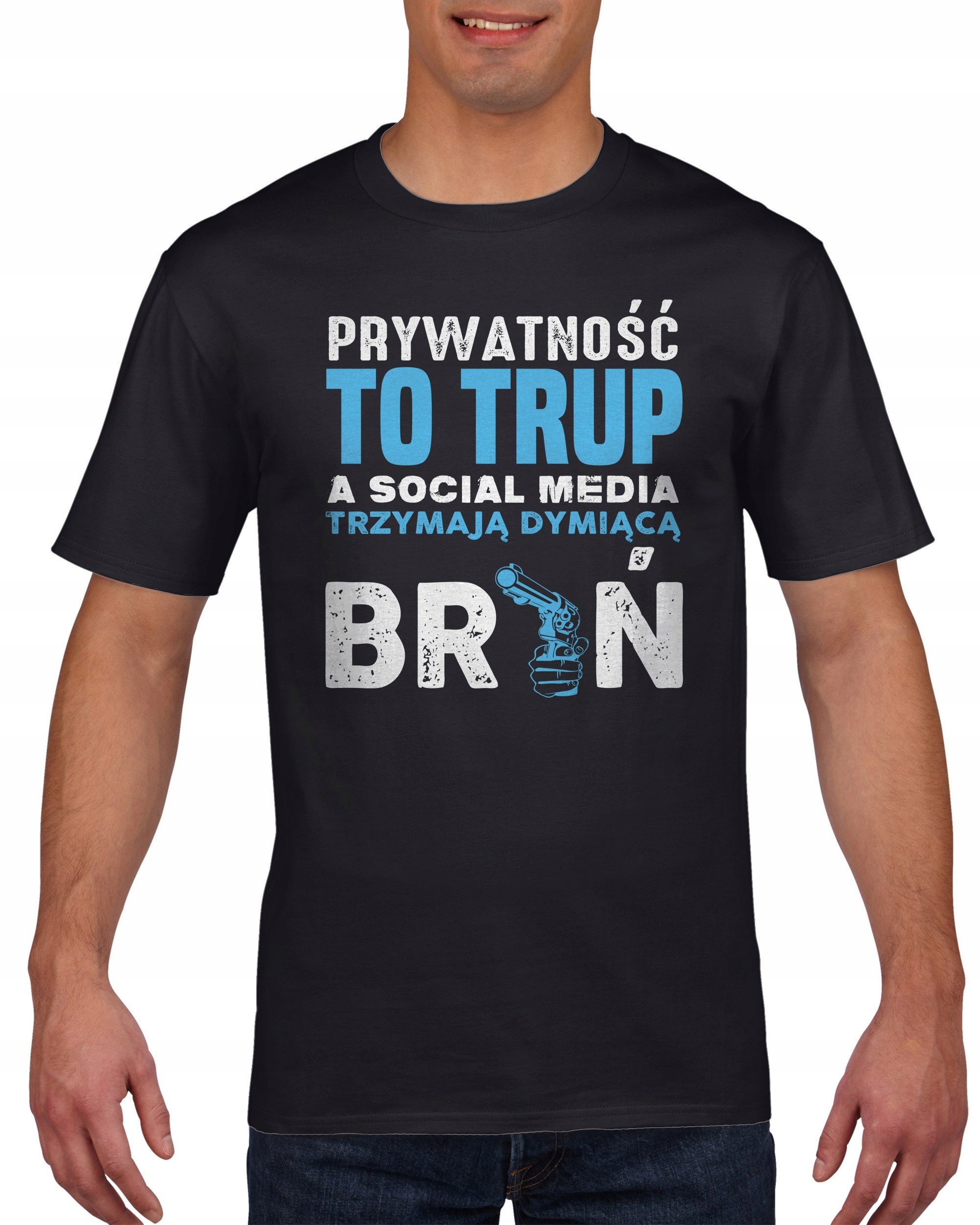 

Koszulka męska Prywatność to trup S