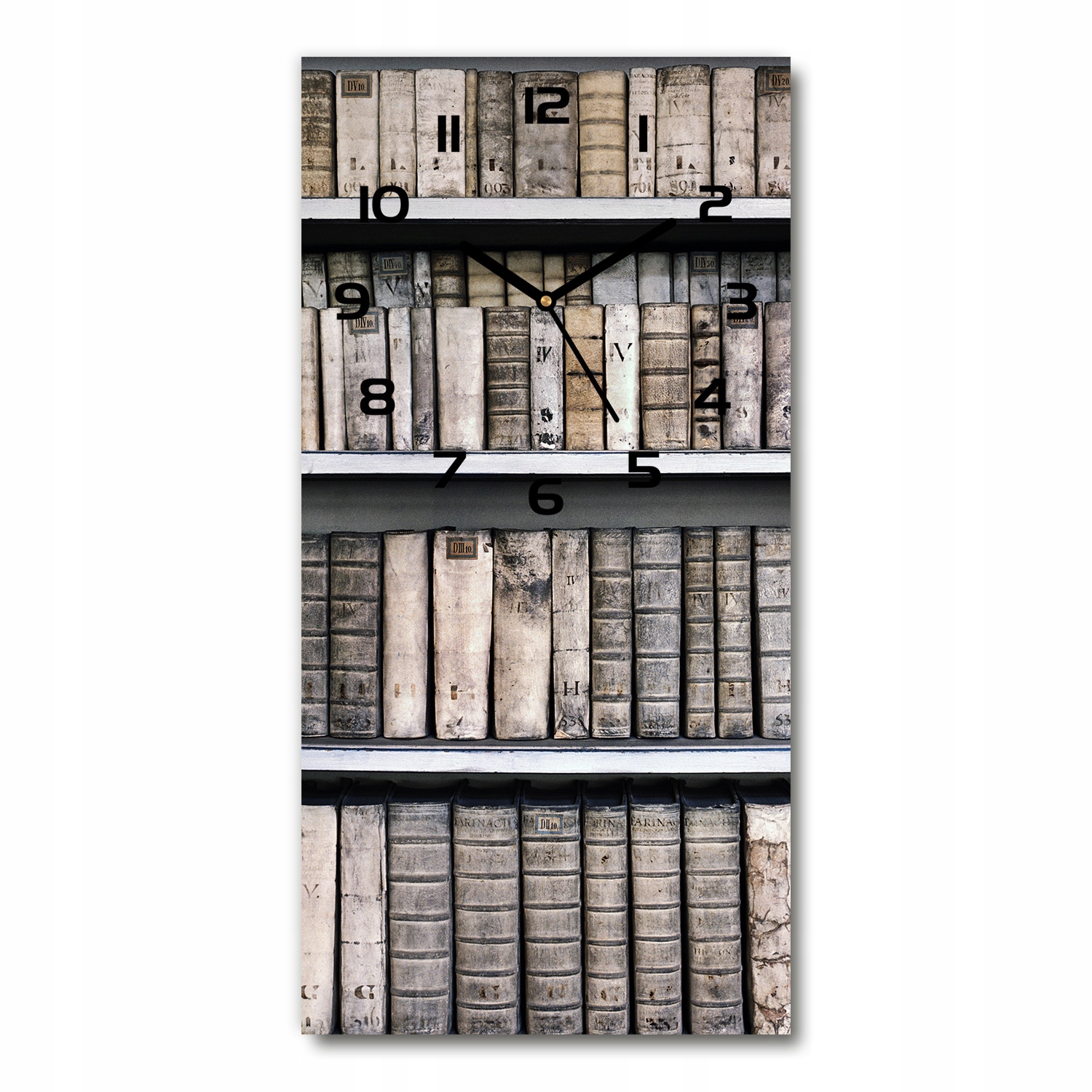 

Zegar ścienny cichy Półka na książki 30x60 pionowy