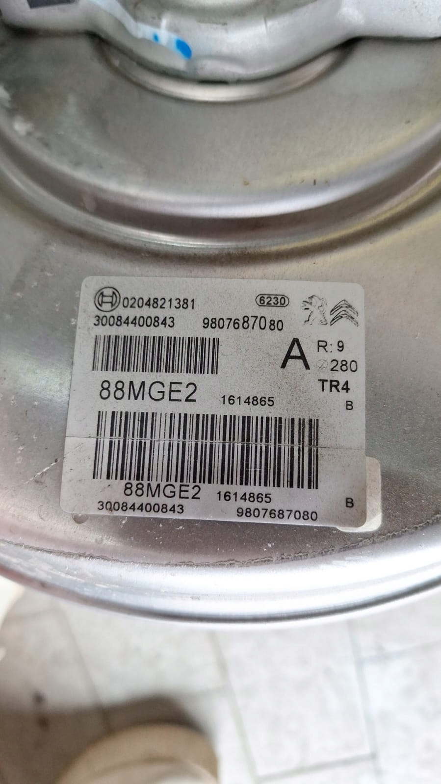 servo Servofreno DS7 CROSSBACK 9807687080