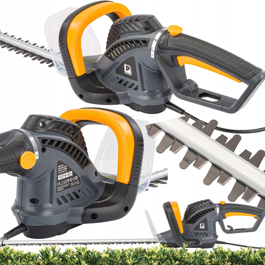 Elektryczne Nożyce Do Żywopłotu Gałęzi Krzewów 1800W 610MM Sekator Duża Moc