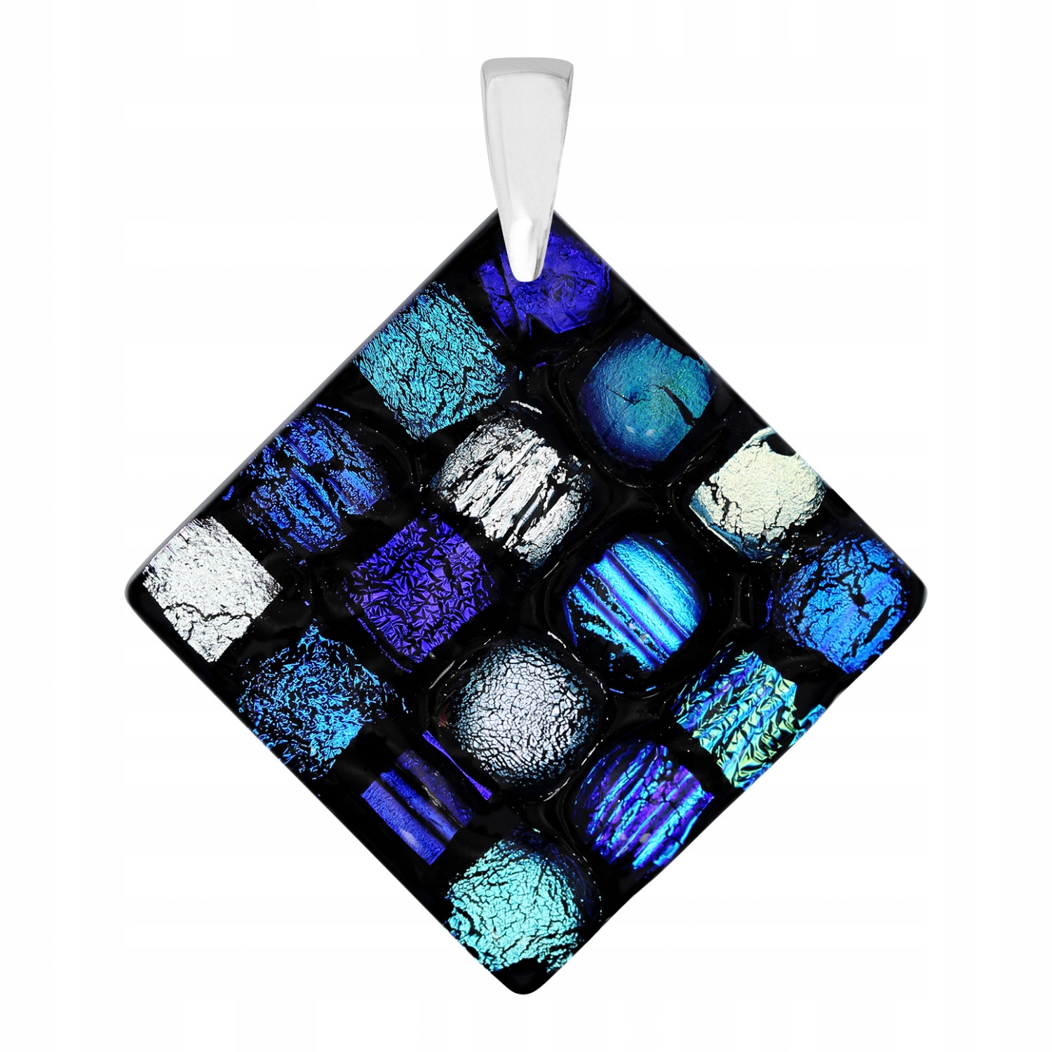 Dámský přívěsek Harf modré sklo murano