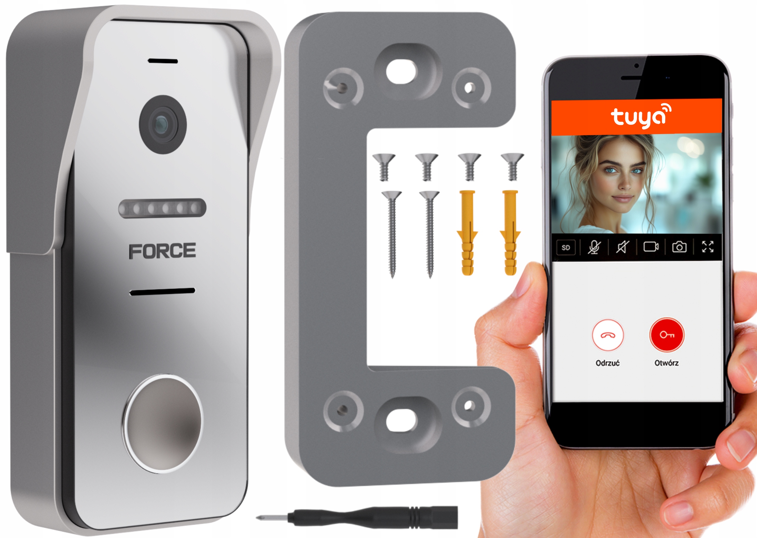 Force Bránová stanice Ahd 2MP 1080P 4 žíly GS-1080P-4W