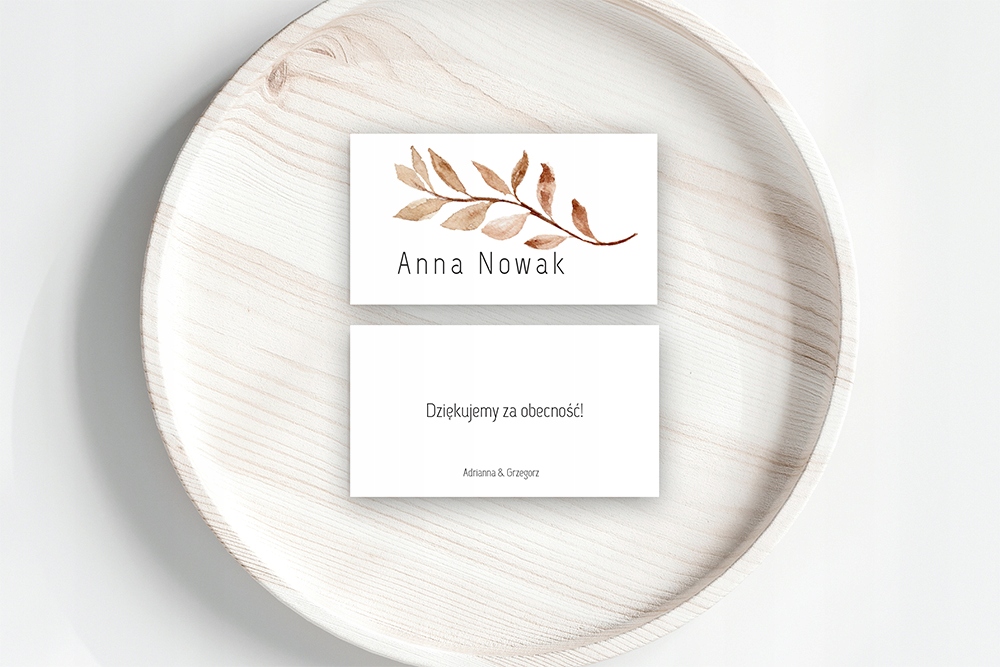 Winietki ślubne minimalistyczne kwiaty eleganckie 10 szt. Marka inny