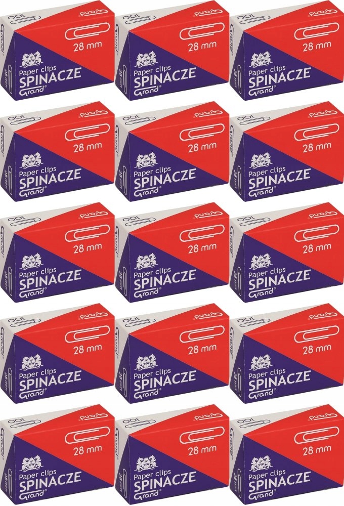

Spinacze 28 mm Grand 100 szt ocynkowane x 15 opak