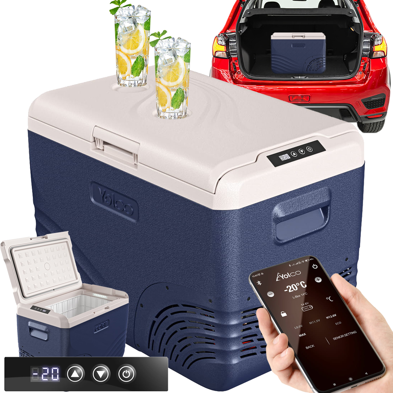 Turistická Lednička Automobilová Yolco NX40 Blue 37L 12V 24V 240V Kamper Tir