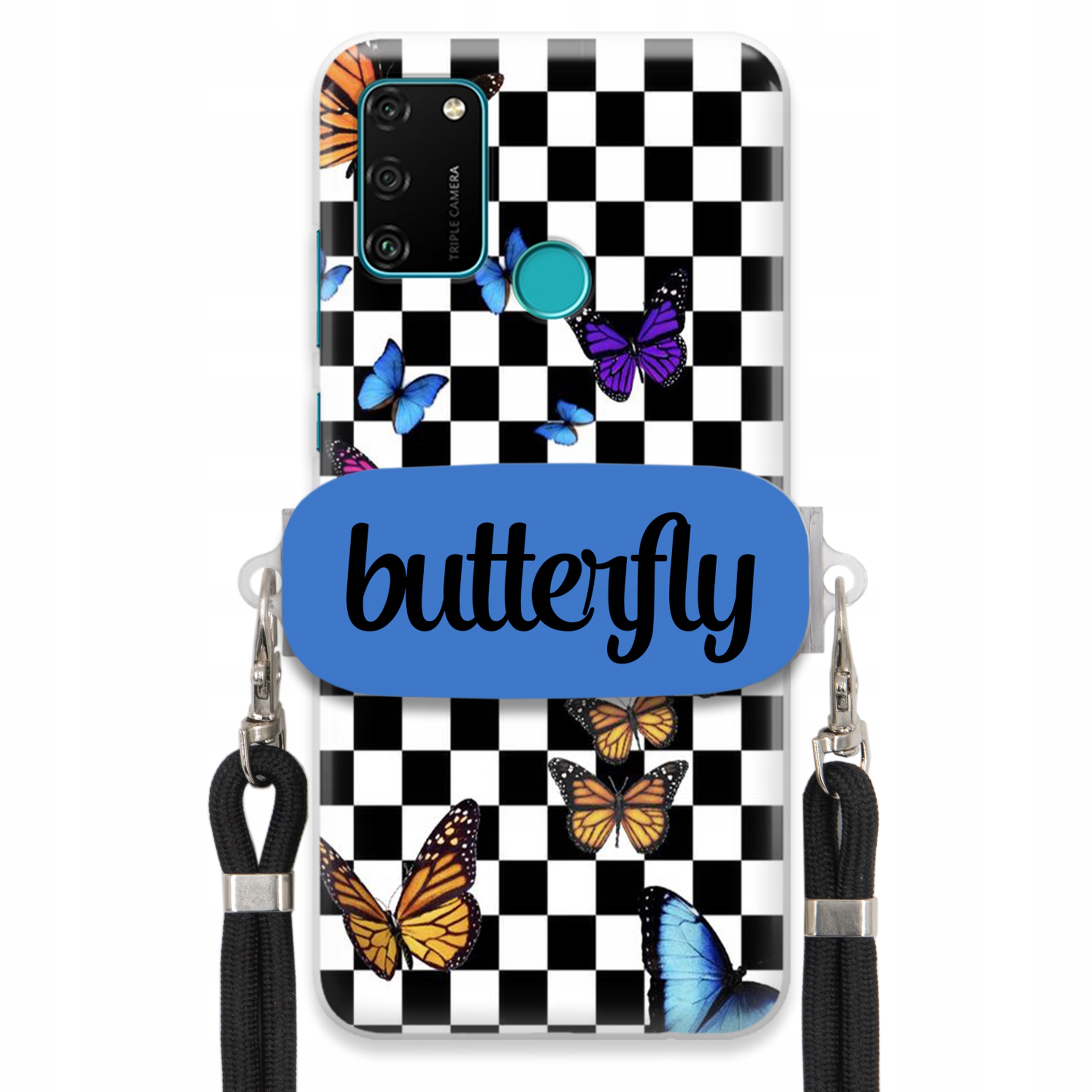 Puzdro Pre Huawei Honor Play 9A Case, Obdĺžnikový Držiak, Vodítko, Butterfly, Motýle