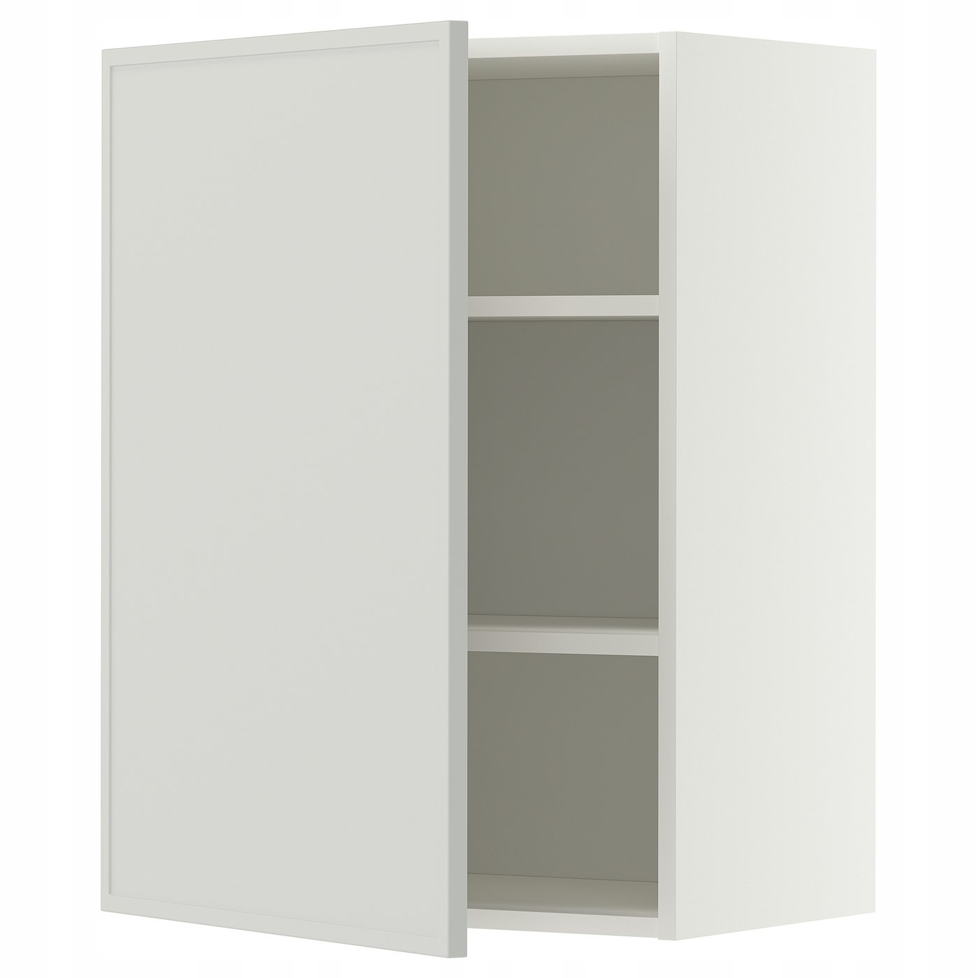 Szafka wiszaca 60x80 bialy jasnoszary z polka Metod