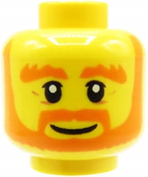

Lego głowa główka figurki męska ruda broda