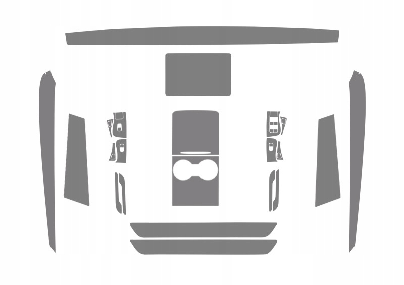 Folia Ochronna PPF do Wnętrza - Tesla Model S- Przezroczysta ochrona wnętrz Kolor bezbarwny