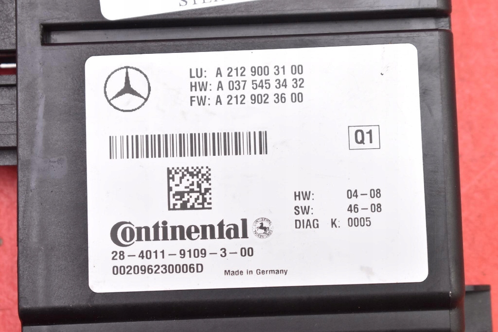 control unit module RADARU A2129003100 MERCEDES E-KLASA W212 170 KM 09-13