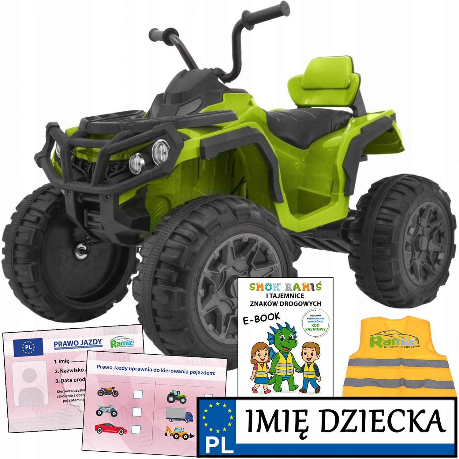 Quad Na Akumulator dla dzieci Atv pilot miękkie koła siedzenie