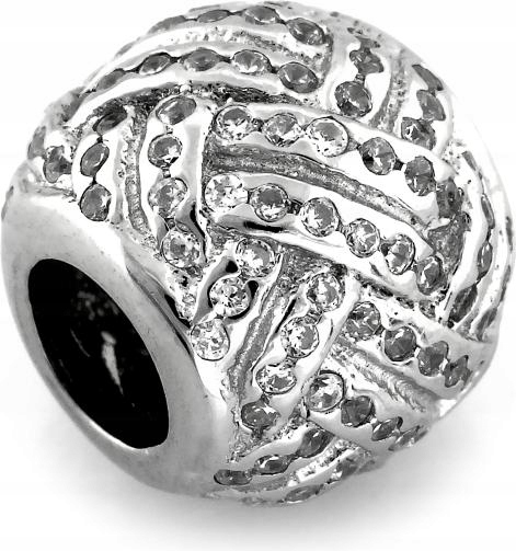 Stříbrný přívěsek 925 beads na náramky, pletený se zirkony pro ženy