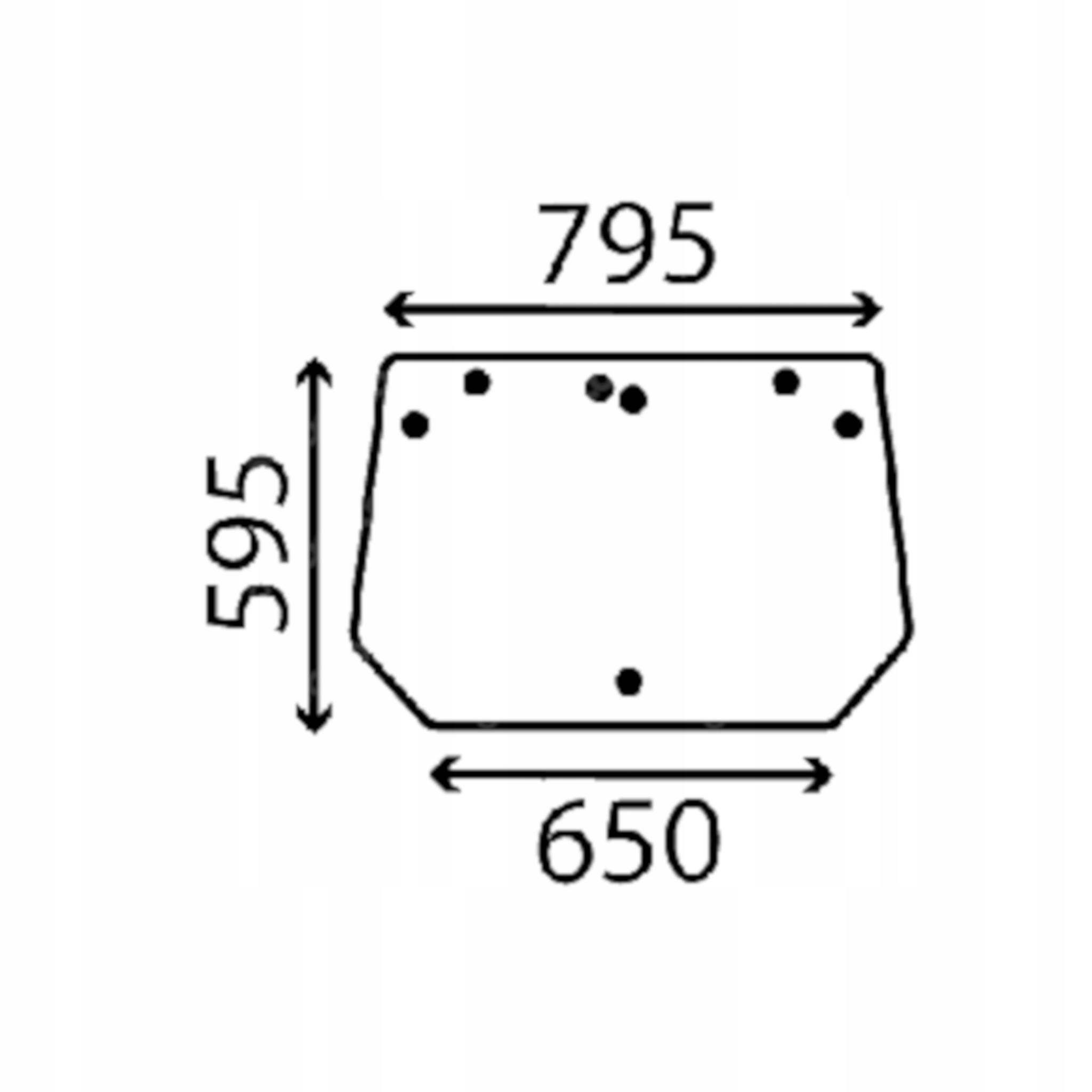 Landini sklo, McCormick zadní 3659569M1