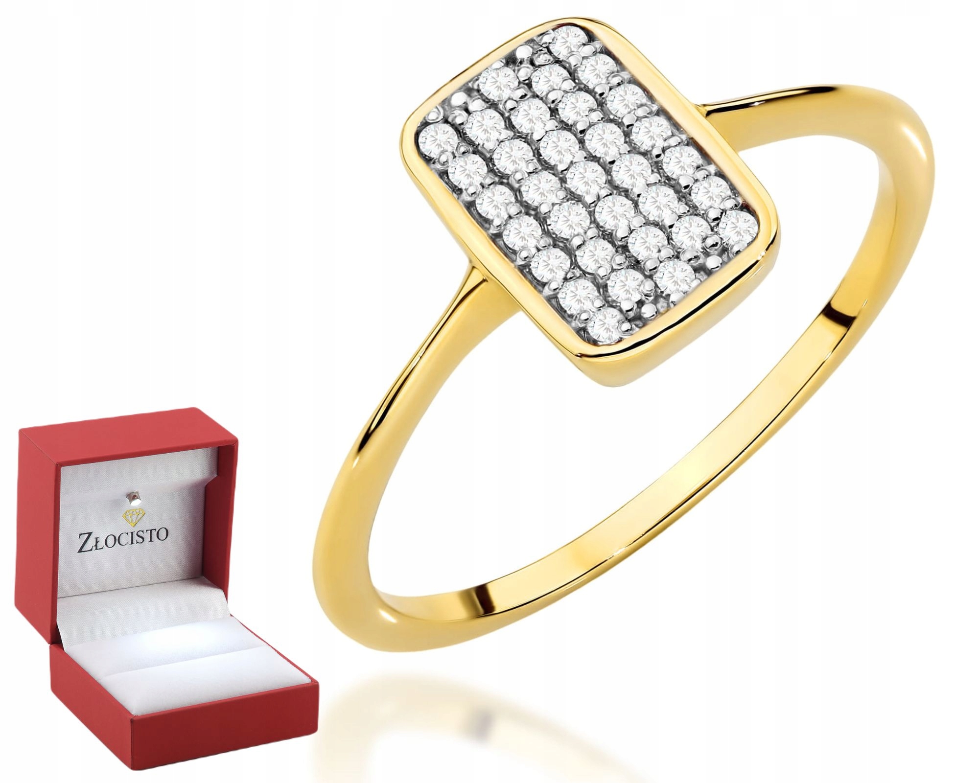 Zlatý Prstýnek Diamanty Žluté Zlato Gravírování Bonus 585 Dárek