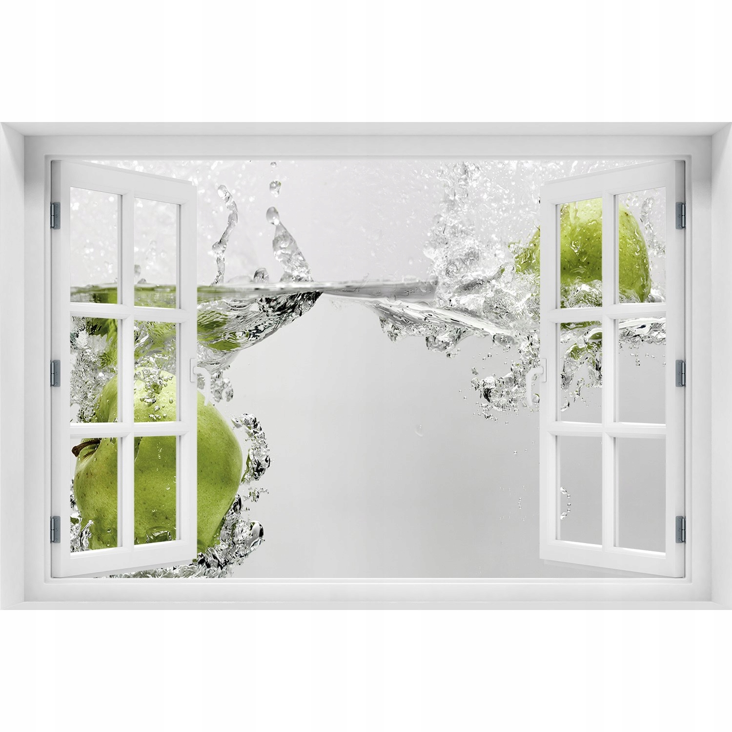 

3D Okno Naklejka na ścianę Jabłko pod wodą 90x60