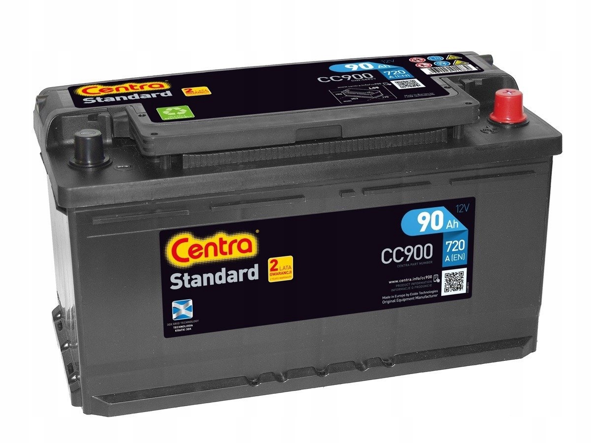 Аккумулятор центры стандарт 12V 90Ah 720A P + CC900