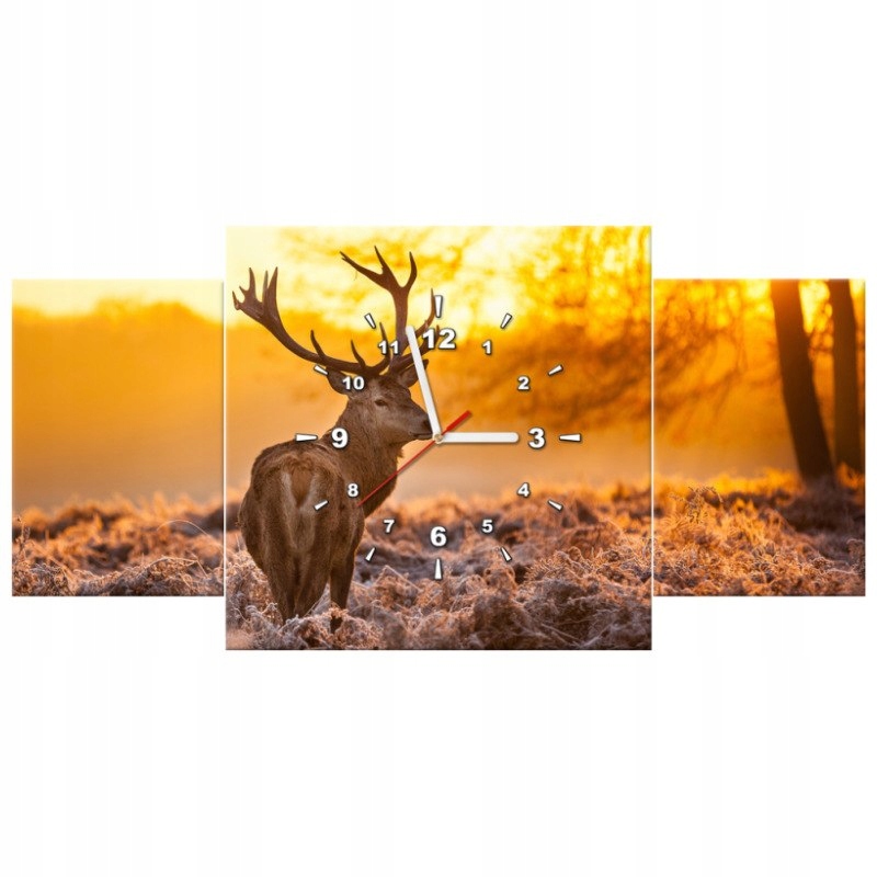 

Obraz Z Zegarem 80x40 Jeleń