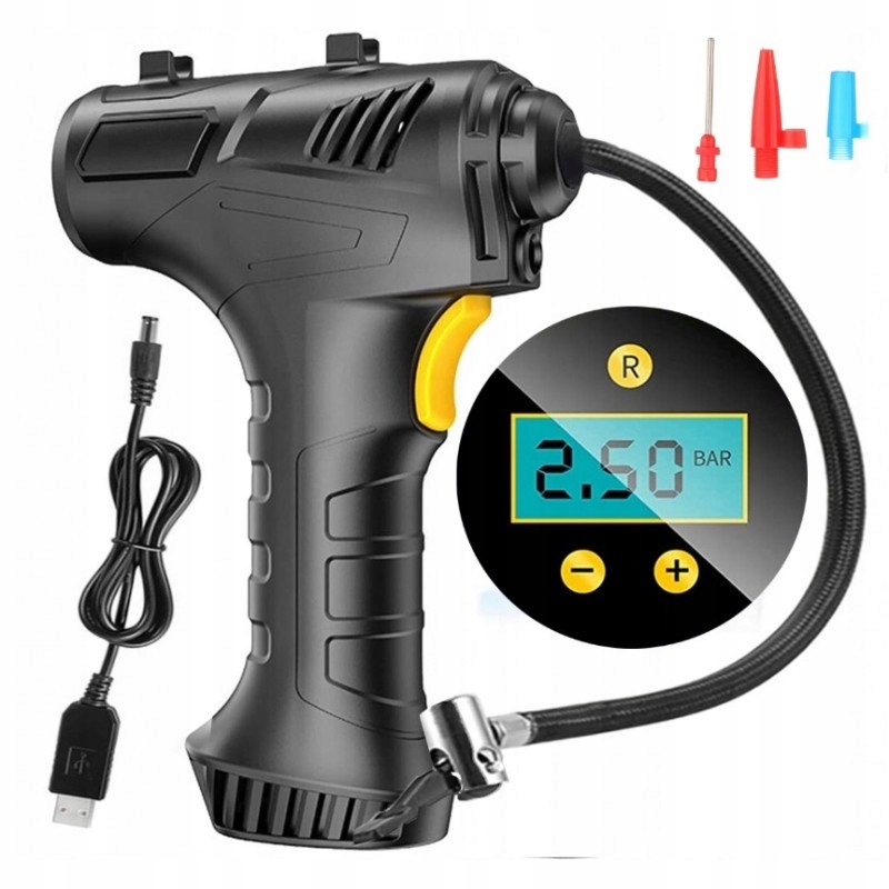 POMPKA ELEKTRYCZNA ROWEROWA SAMOCHODOWA KOMPRESOR SPRĘŻARKA DO KÓŁ PIŁEK