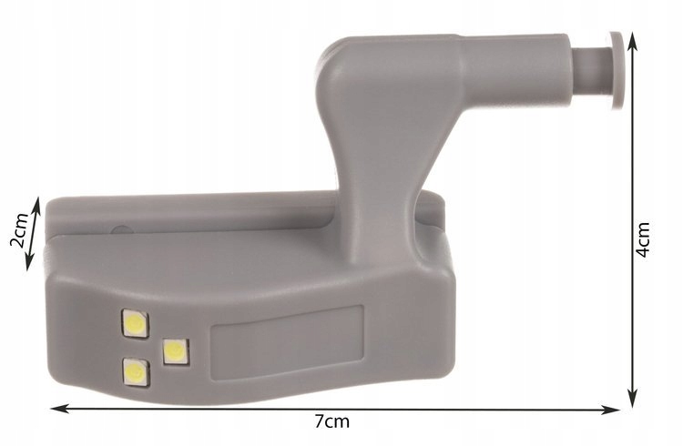 LAMPKA DO SZAFKI NA ZAWIAS SZAFY 3 LED + BATERIA Marka Lumenix