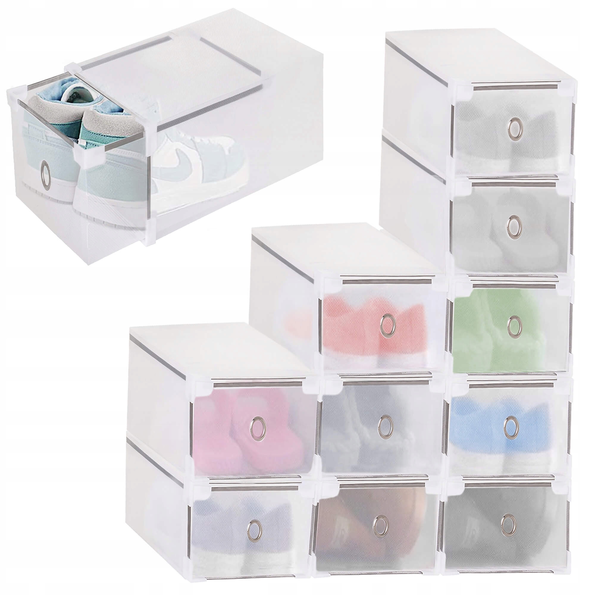 

10 x Pudełko Na Buty Organizer Pojemnik Obuwie