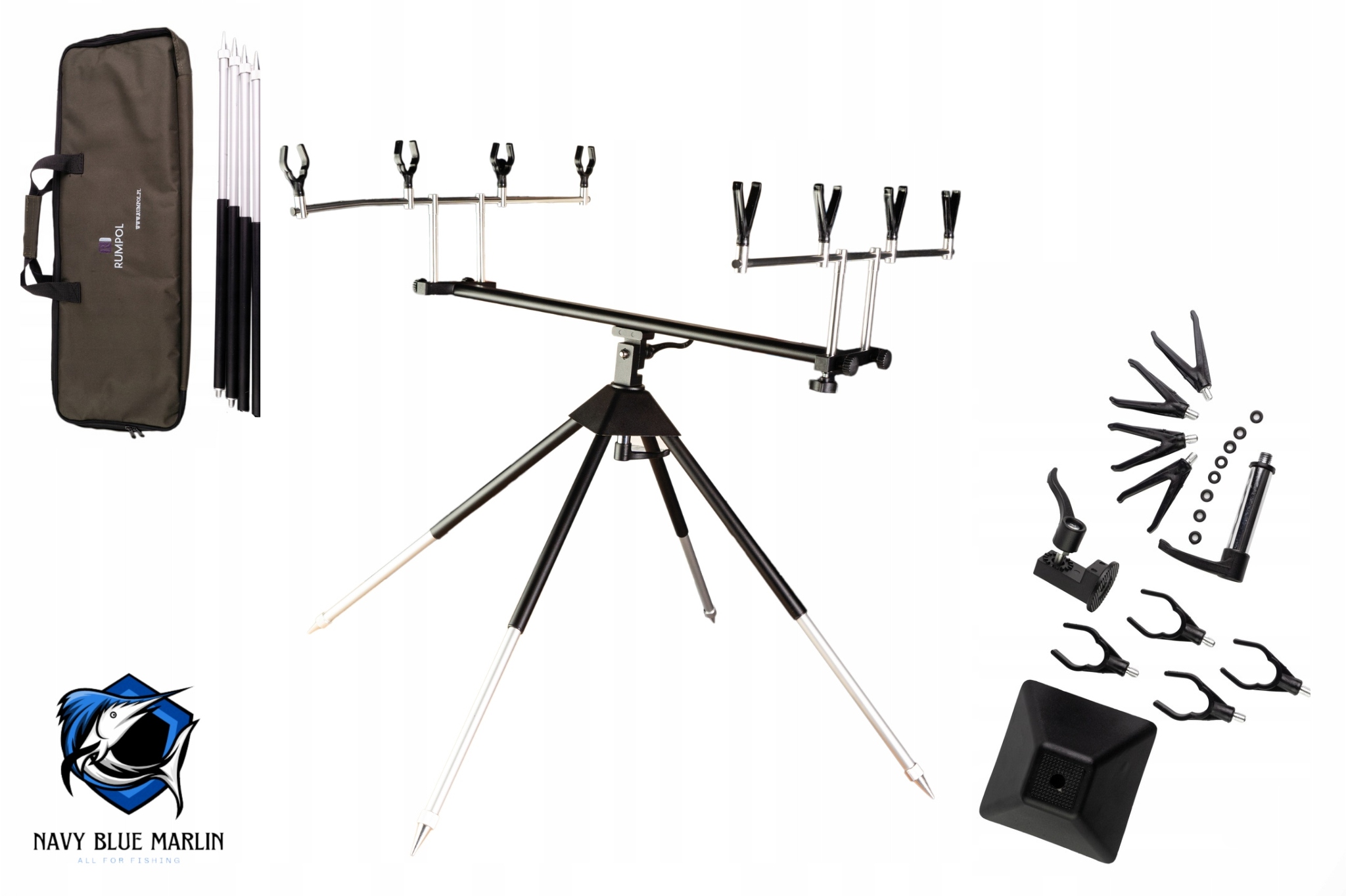 Kaprové Stanoviště Rybářský Stojan Rod Pod 4 Pruty Rumpol