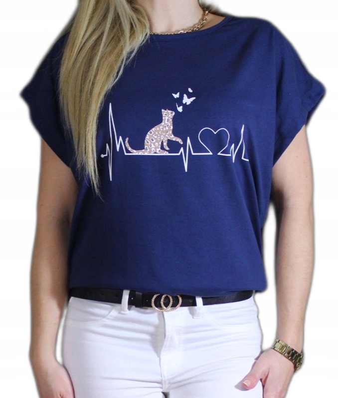 

Modna Bluzka T-shirt Nadruk Dużo Wzorów 2XL 44