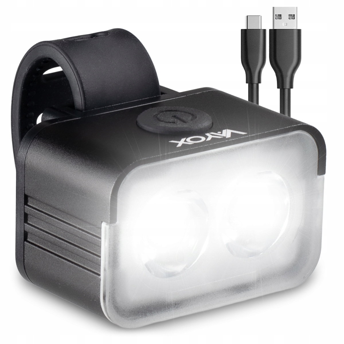 Lampka Rowerowa Przednia Oświetlenie Akumulator Usb-c Aluminium 300lm Vayox