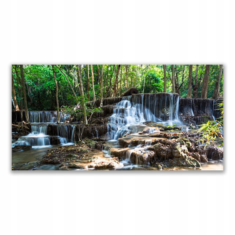 

Fotoobraz z grafiką 120x60 Wodospad Las Przyroda