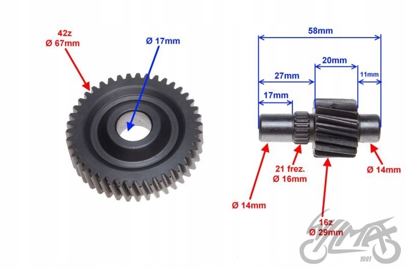 KOŁO PRZEKŁADNI TYŁ DO HONDA DIO 50 TUNING Producent inny
