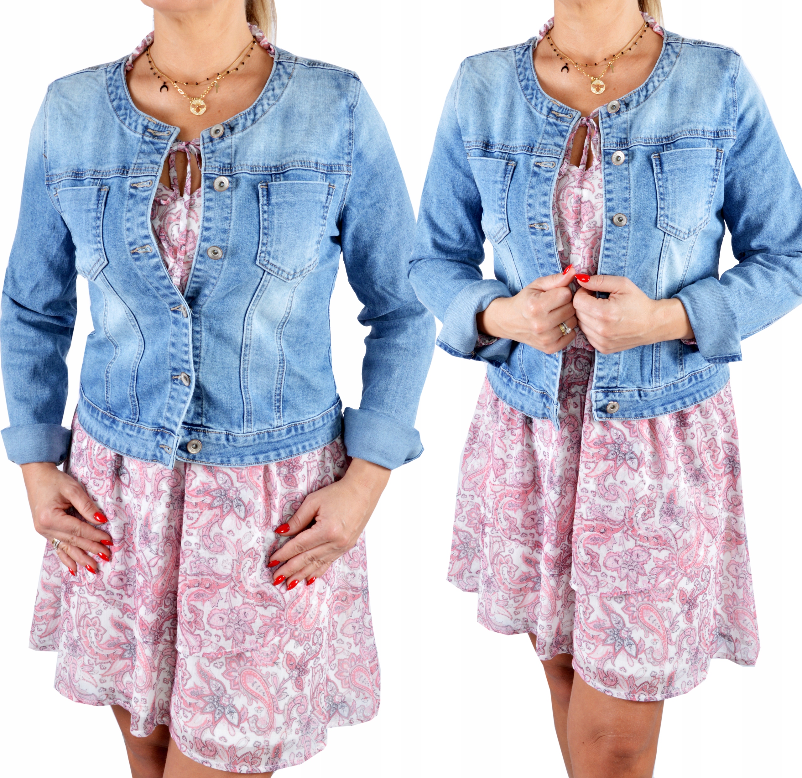 

chanelka Kurtka Jeans Katana Jeansowa Plus Size
