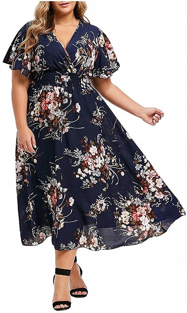 

Zwiewna sukienka w kwiaty Plus Size