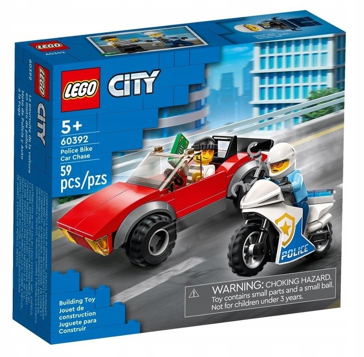 Lego klocki City 60392 Motocykl policyjny pościg